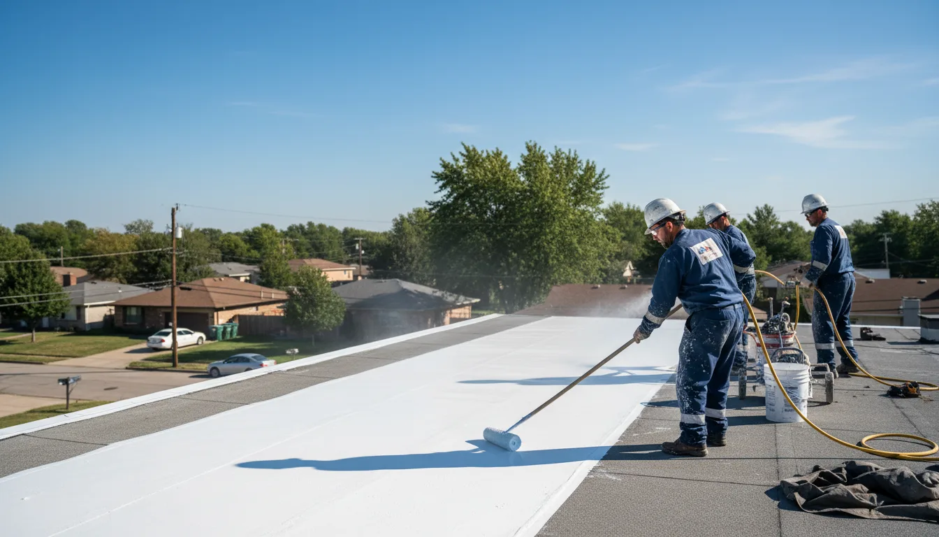 Commercial roof coating in Cuervo, NM near me